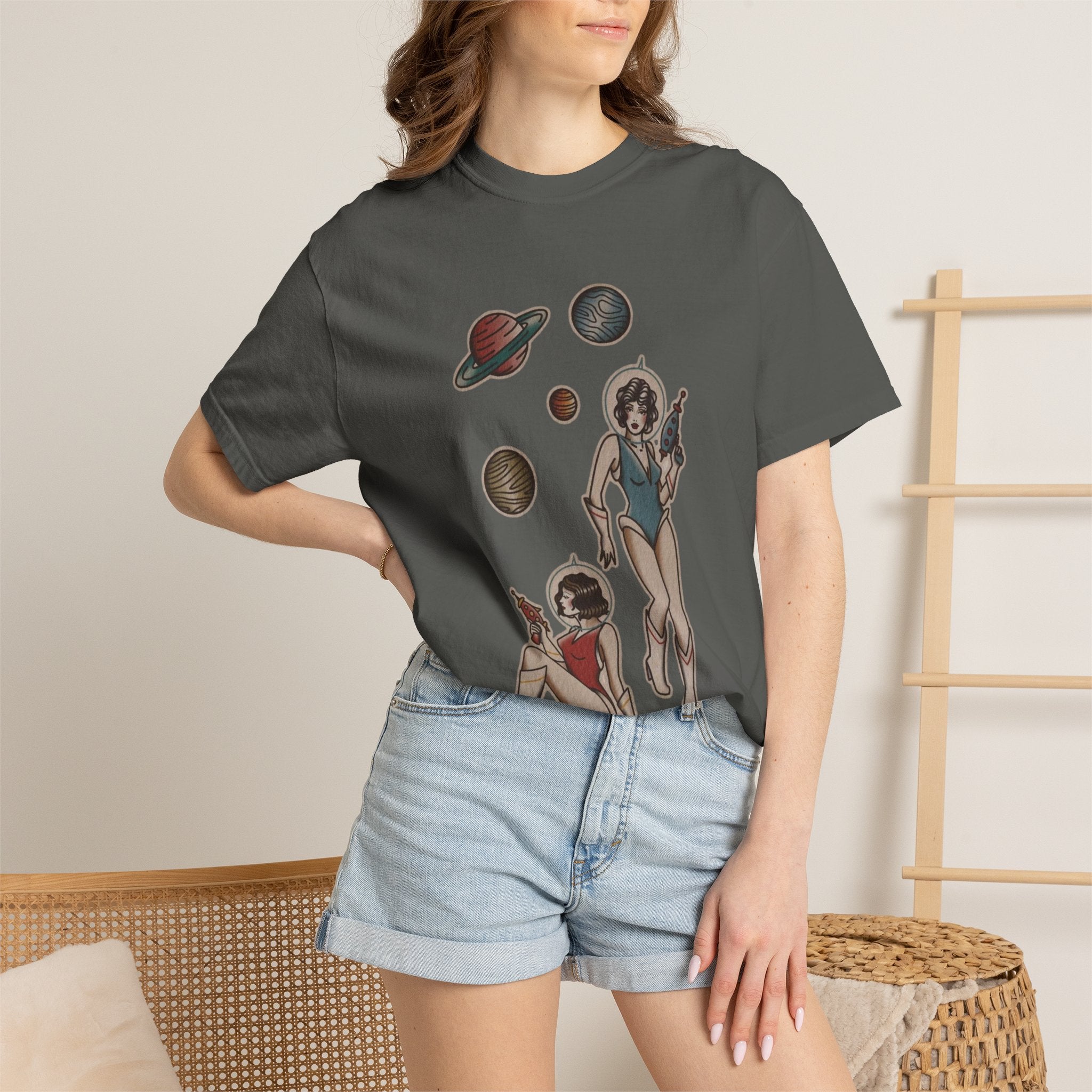 Retro Space Girls Graphic Tee