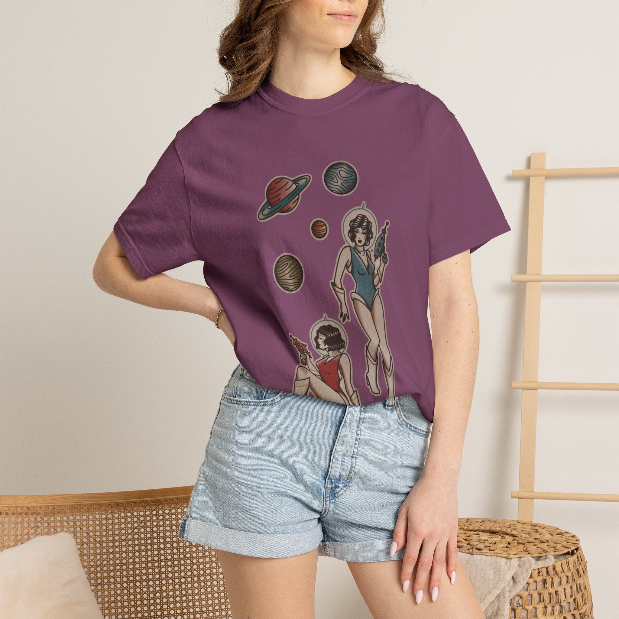 Retro Space Girls Graphic Tee