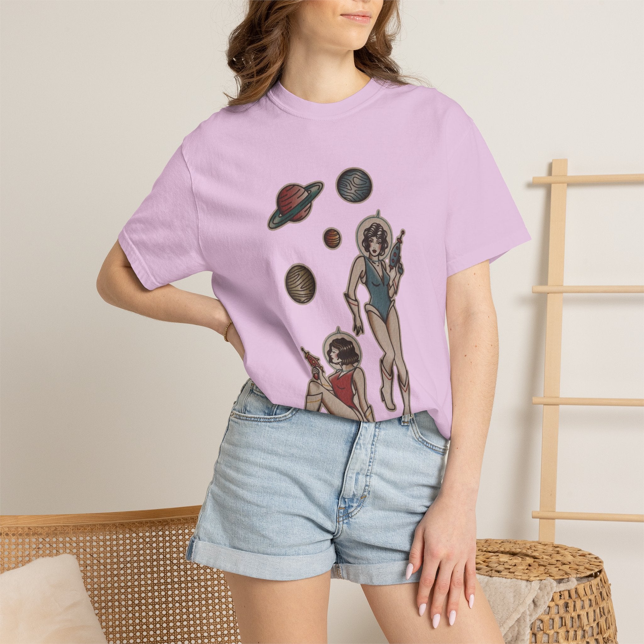 Retro Space Girls Graphic Tee