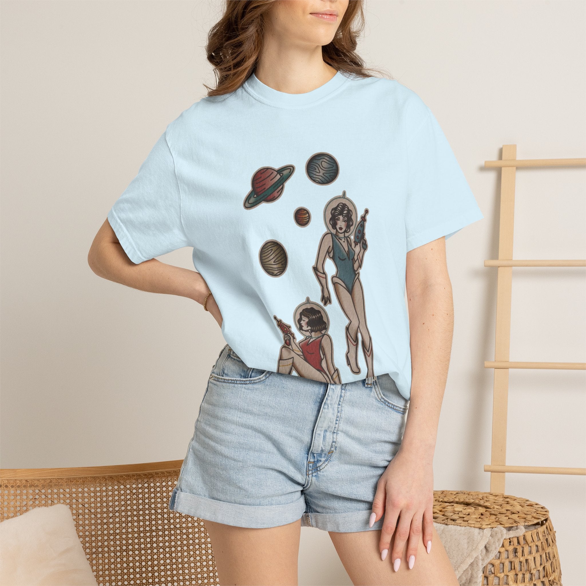 Retro Space Girls Graphic Tee