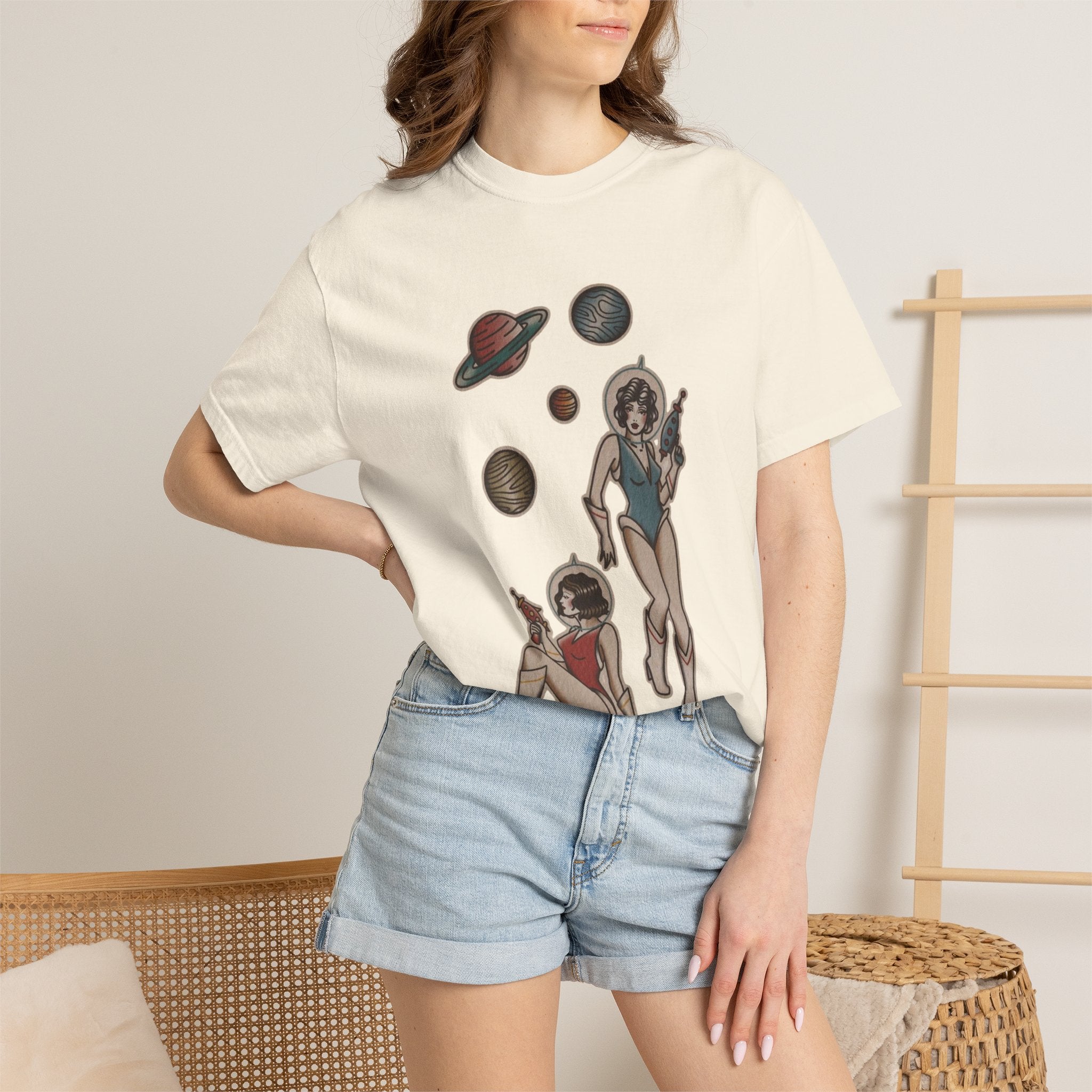 Retro Space Girls Graphic Tee