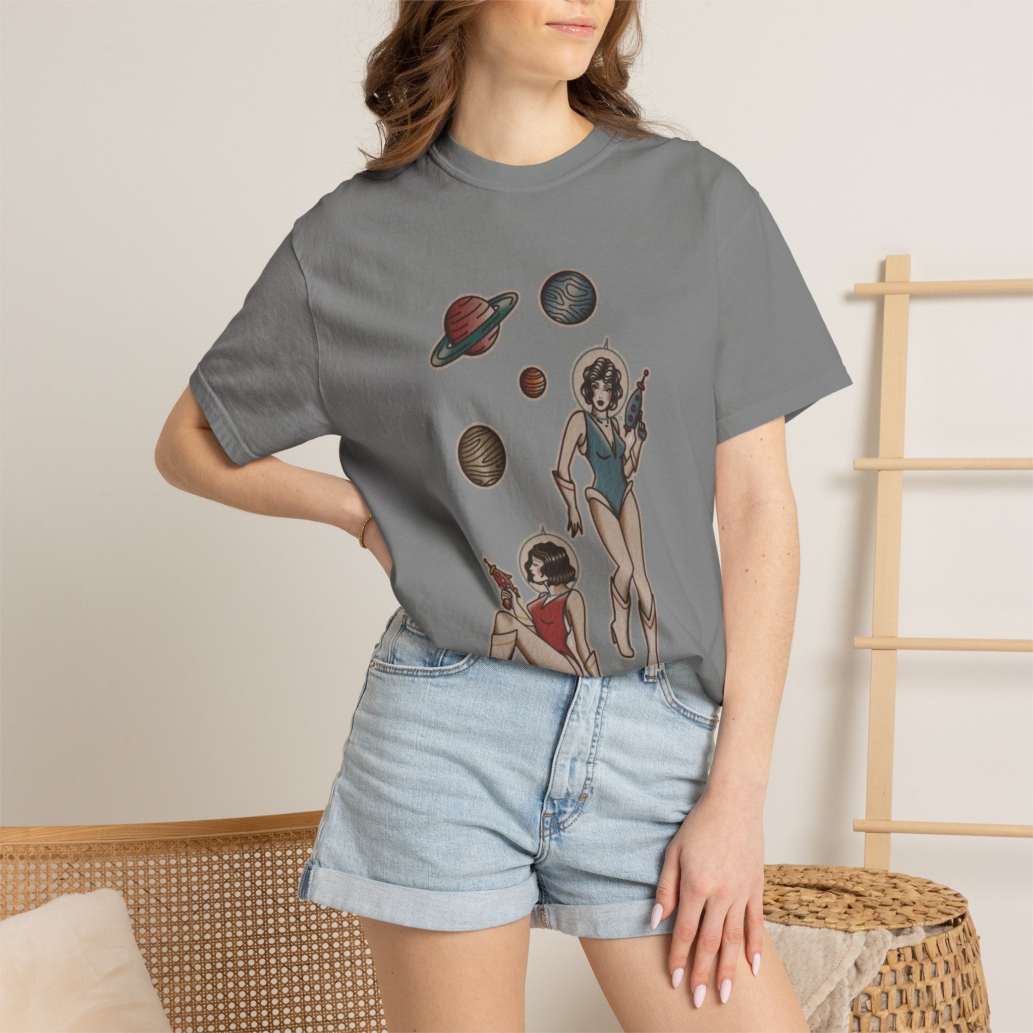 Retro Space Girls Graphic Tee