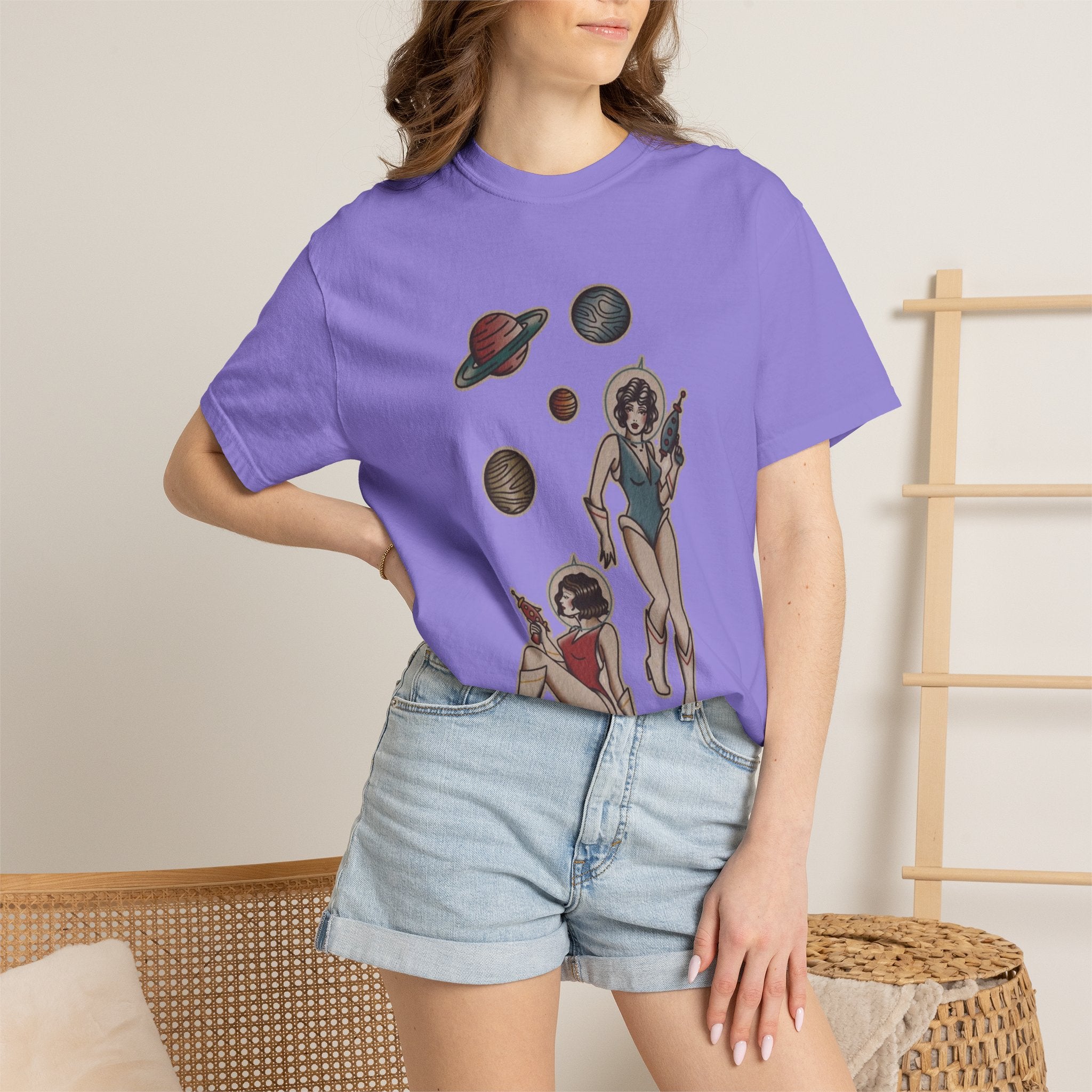 Retro Space Girls Graphic Tee