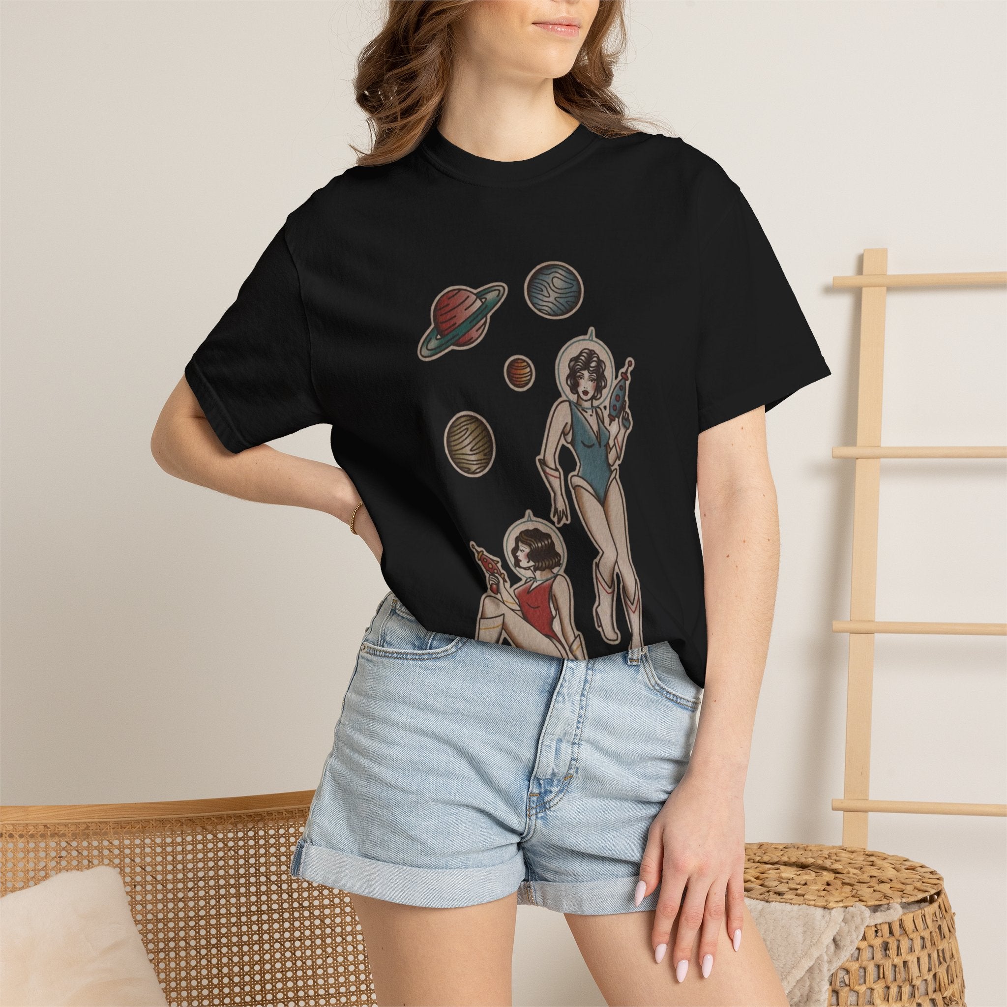 Retro Space Girls Graphic Tee